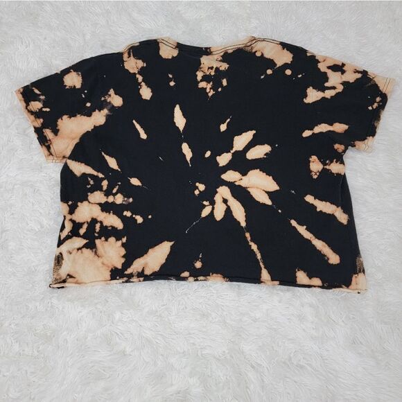 Lost Creek Graphic Tee Tie-dye Rainbow Crop Top Short Sleeve T-Shirt Size L - Picture 5 of 7